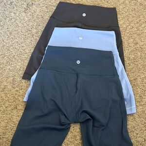 LULULEMON biker shorts set of 3
